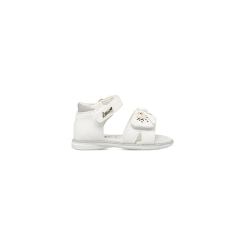 Sandali primi passi bianchi da bambina con glitter sul tallone Le scarpe di Alice, Scarpe Primi passi, SKU k281000178, Immagine 0